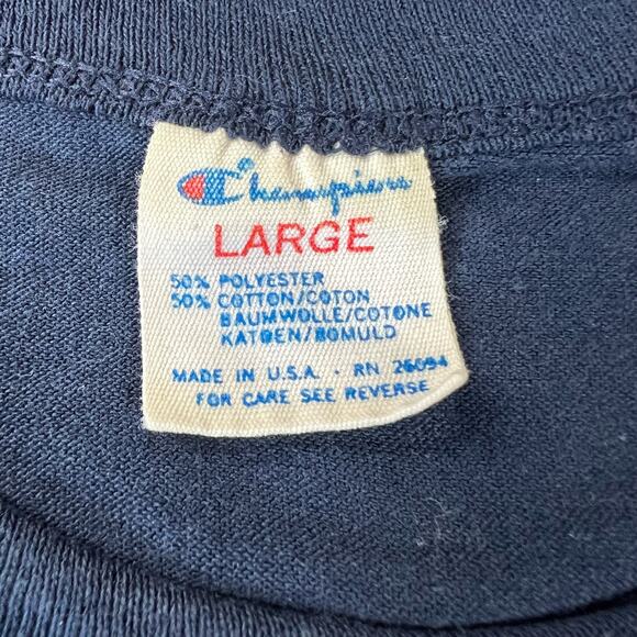 Champion vintage California Angels Baseball T-shirt size large navy blue - Picture 3 of 10